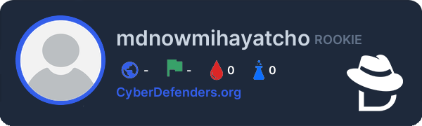 CyberDefenders profile badge
